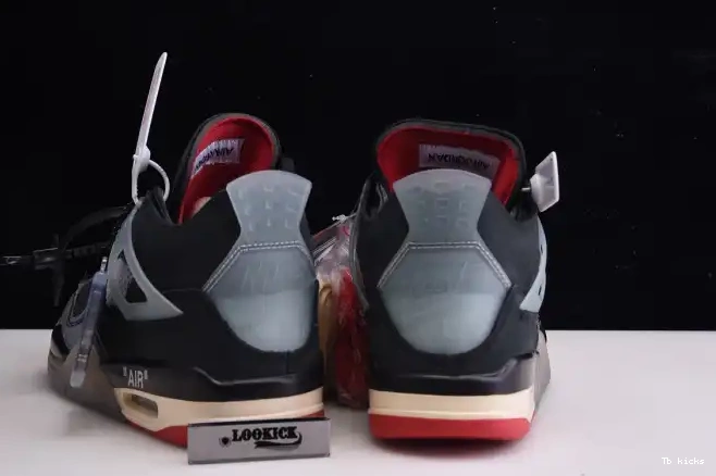 Reps TBK Jordan Retro x Off White CV9388-001 Air 4 Bred 0514